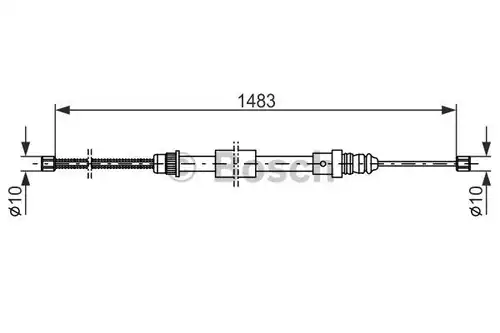 жило за ръчна спирачка BOSCH 1 987 477 462