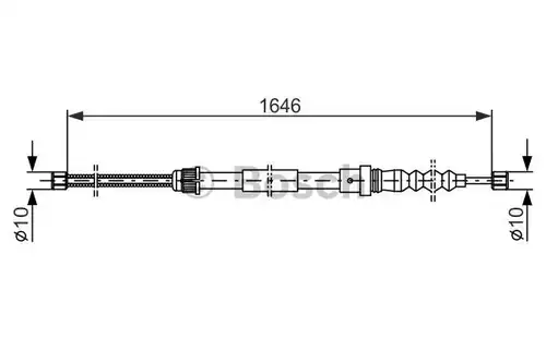 жило за ръчна спирачка BOSCH 1 987 477 469