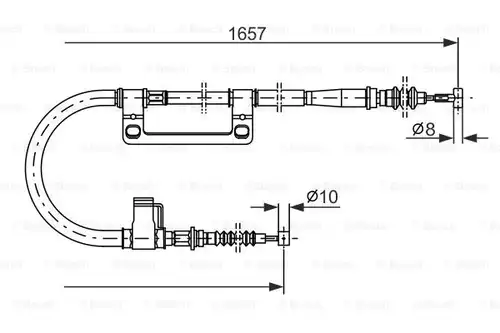 жило за ръчна спирачка BOSCH 1 987 477 502