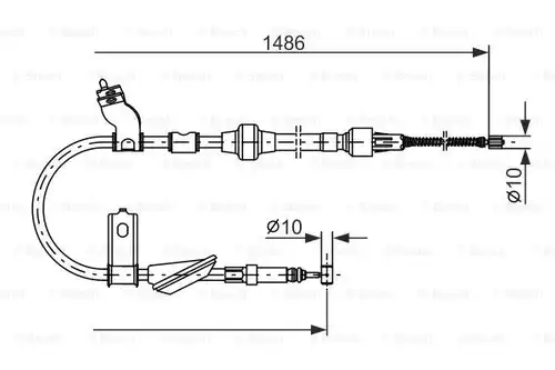 жило за ръчна спирачка BOSCH 1 987 477 512