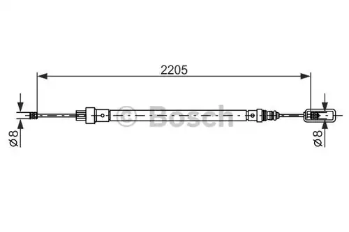 жило за ръчна спирачка BOSCH 1 987 477 524