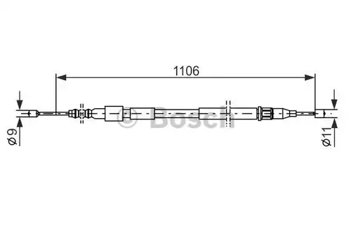 жило за ръчна спирачка BOSCH 1 987 477 529