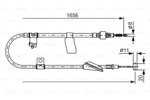 жило за ръчна спирачка BOSCH 1 987 477 610