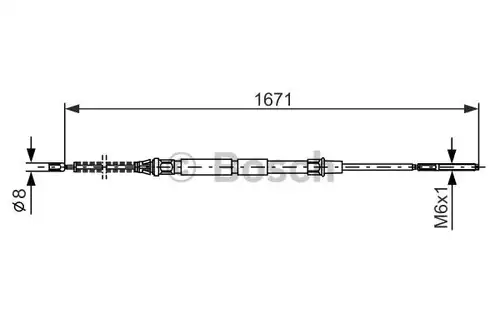 жило за ръчна спирачка BOSCH 1 987 477 626