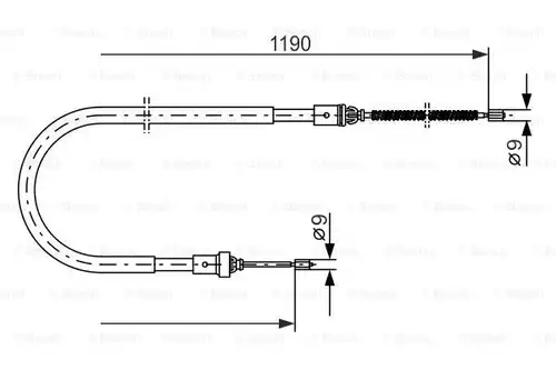 жило за ръчна спирачка BOSCH 1 987 477 650