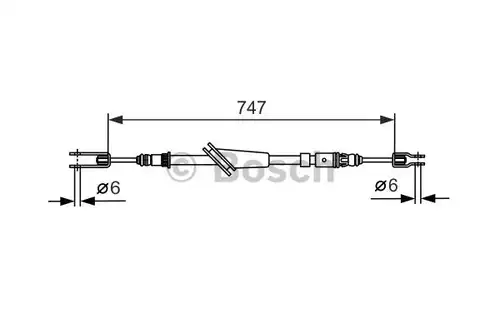 жило за ръчна спирачка BOSCH 1 987 477 662