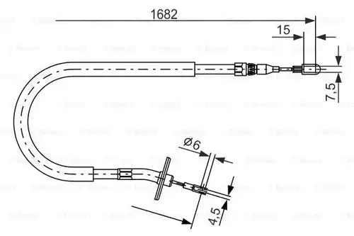 жило за ръчна спирачка BOSCH 1 987 477 703