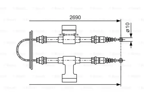 жило за ръчна спирачка BOSCH 1 987 477 745