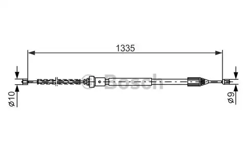 жило за ръчна спирачка BOSCH 1 987 477 783