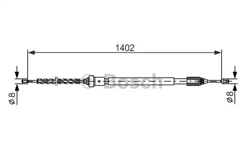 жило за ръчна спирачка BOSCH 1 987 477 784