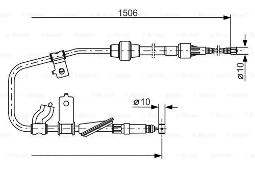 жило за ръчна спирачка BOSCH 1 987 477 789