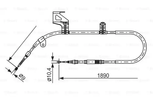 жило за ръчна спирачка BOSCH 1 987 477 803