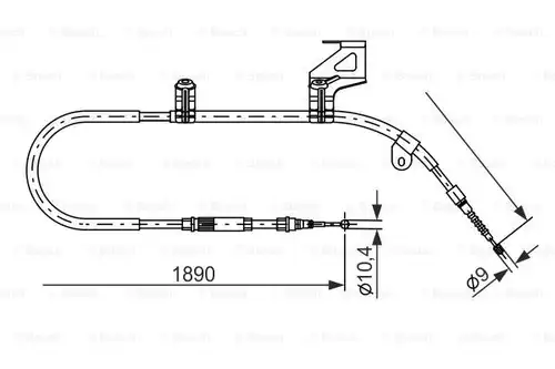 жило за ръчна спирачка BOSCH 1 987 477 804