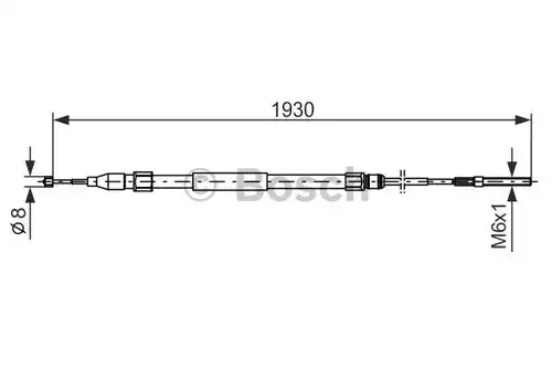 жило за ръчна спирачка BOSCH 1 987 477 821