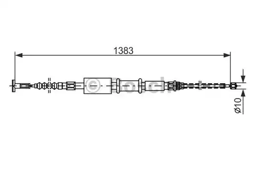 жило за ръчна спирачка BOSCH 1 987 477 826