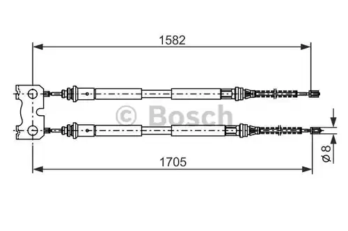 жило за ръчна спирачка BOSCH 1 987 477 834