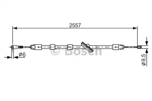 жило за ръчна спирачка BOSCH 1 987 477 896
