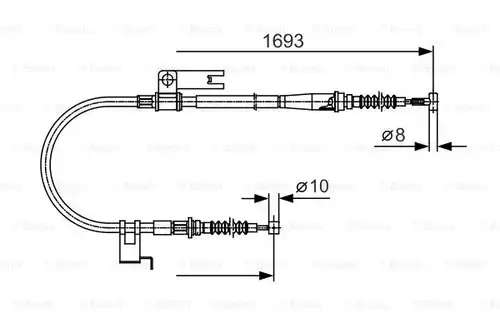 жило за ръчна спирачка BOSCH 1 987 477 917