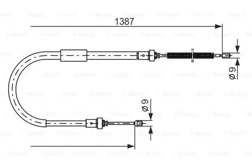 жило за ръчна спирачка BOSCH 1 987 477 940