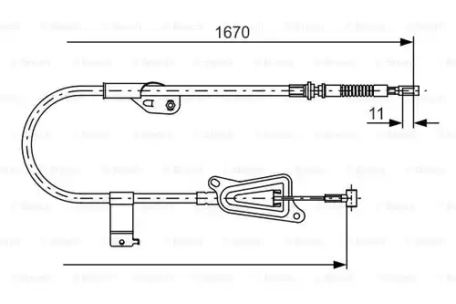 жило за ръчна спирачка BOSCH 1 987 477 943