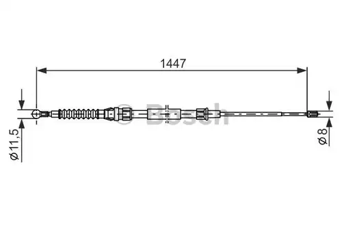 жило за ръчна спирачка BOSCH 1 987 477 957