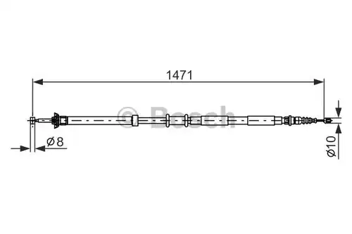 жило за ръчна спирачка BOSCH 1 987 477 970