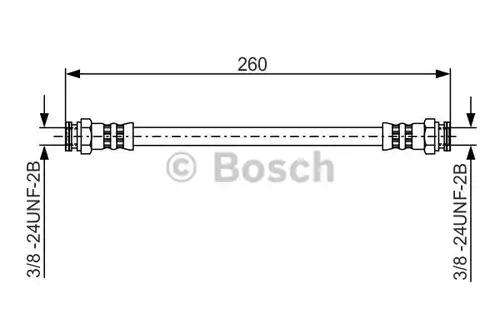 спирачен маркуч BOSCH 1 987 481 346