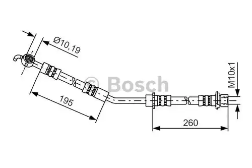 спирачен маркуч BOSCH 1 987 481 407