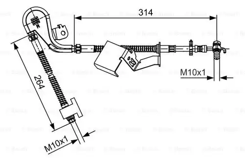 спирачен маркуч BOSCH 1 987 481 469