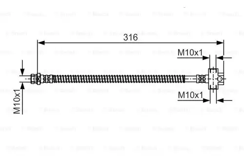 спирачен маркуч BOSCH 1 987 481 A65