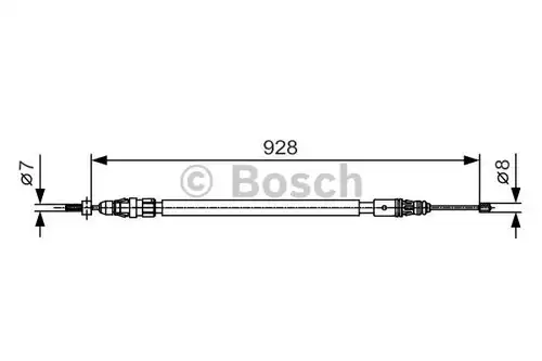 жило за ръчна спирачка BOSCH 1 987 482 000