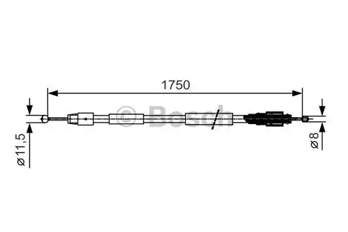 жило за ръчна спирачка BOSCH 1 987 482 018