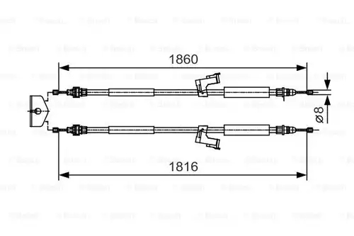 жило за ръчна спирачка BOSCH 1 987 482 019