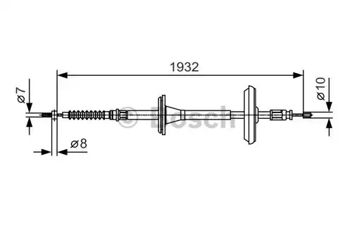 жило за ръчна спирачка BOSCH 1 987 482 021