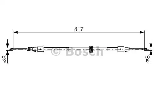 жило за ръчна спирачка BOSCH 1 987 482 024