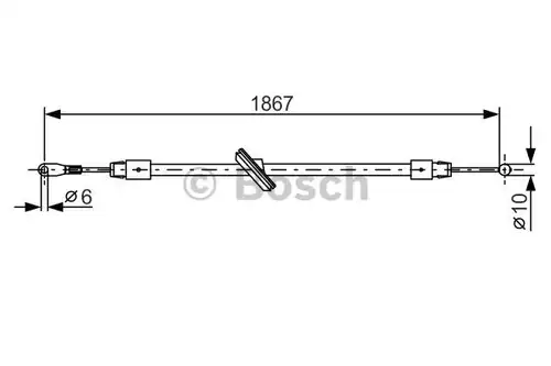 жило за ръчна спирачка BOSCH 1 987 482 028