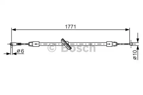 жило за ръчна спирачка BOSCH 1 987 482 030