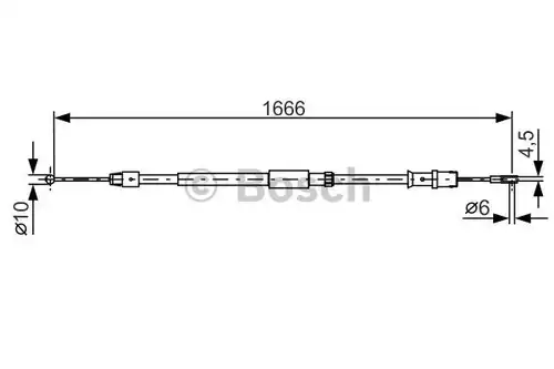 жило за ръчна спирачка BOSCH 1 987 482 032