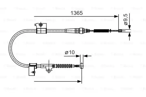 жило за ръчна спирачка BOSCH 1 987 482 048