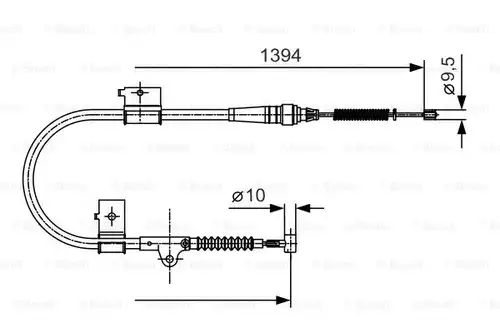 жило за ръчна спирачка BOSCH 1 987 482 049