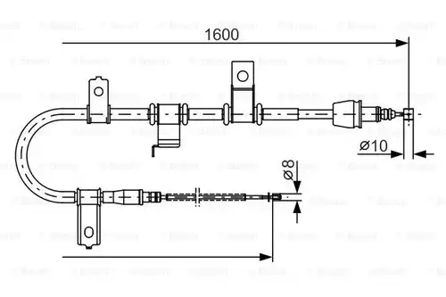 жило за ръчна спирачка BOSCH 1 987 482 073