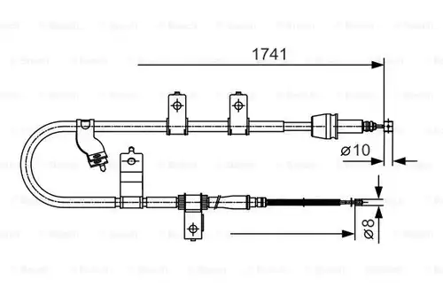 жило за ръчна спирачка BOSCH 1 987 482 076