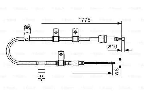 жило за ръчна спирачка BOSCH 1 987 482 077