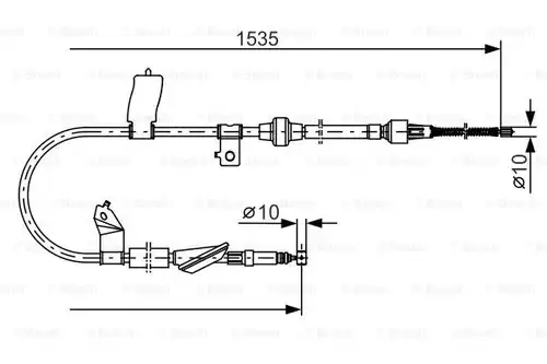 жило за ръчна спирачка BOSCH 1 987 482 085