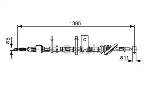 жило за ръчна спирачка BOSCH 1 987 482 089