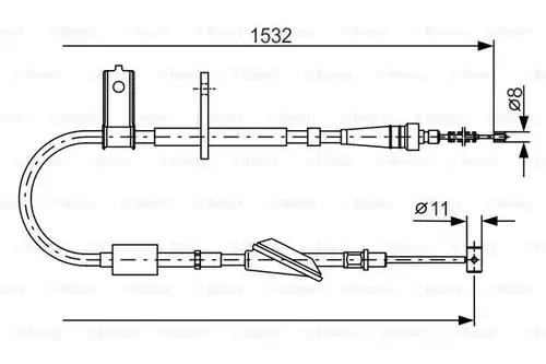 жило за ръчна спирачка BOSCH 1 987 482 093