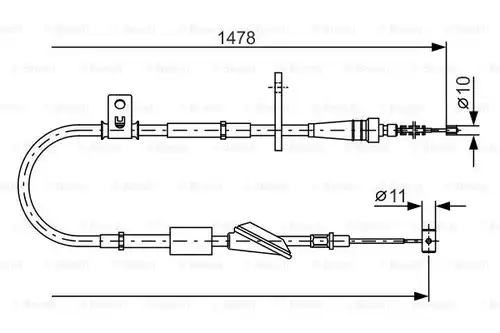 жило за ръчна спирачка BOSCH 1 987 482 096