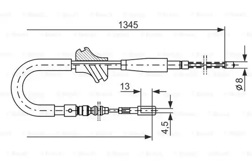 жило за ръчна спирачка BOSCH 1 987 482 101