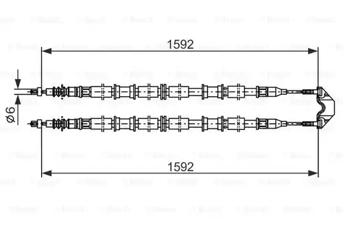 жило за ръчна спирачка BOSCH 1 987 482 102