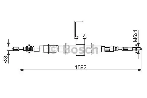 жило за ръчна спирачка BOSCH 1 987 482 106